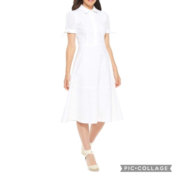 🌸 RARE NWT - Gal Meets Glam Judith Eyelet MIDI Dress in Size 00 - Picture 3 of 16